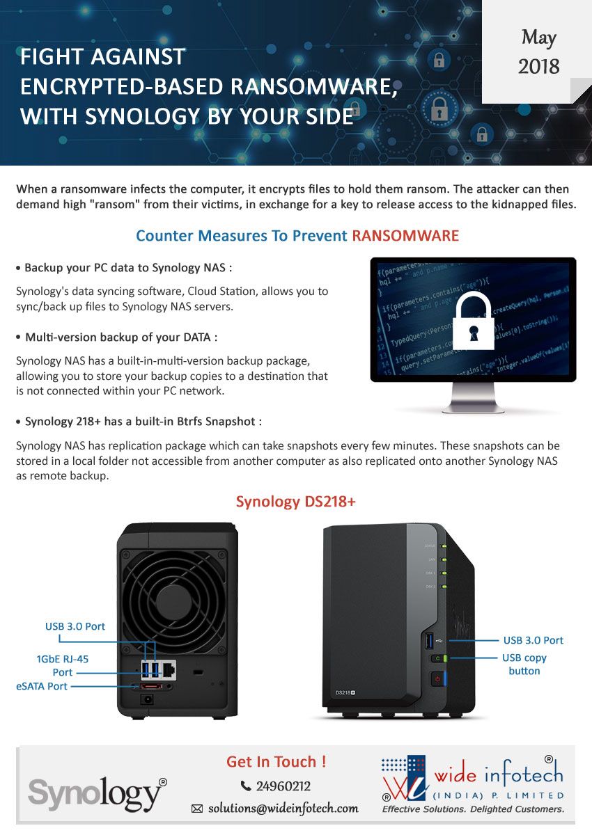 Ransomware > Solution : Synology NAS
