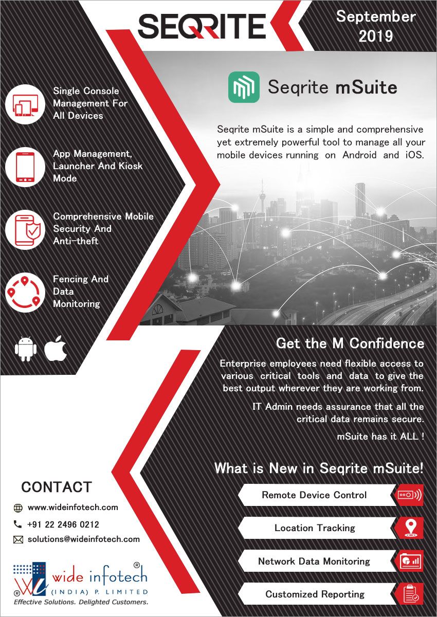 Secure mobile devices with Seqrite mSuite