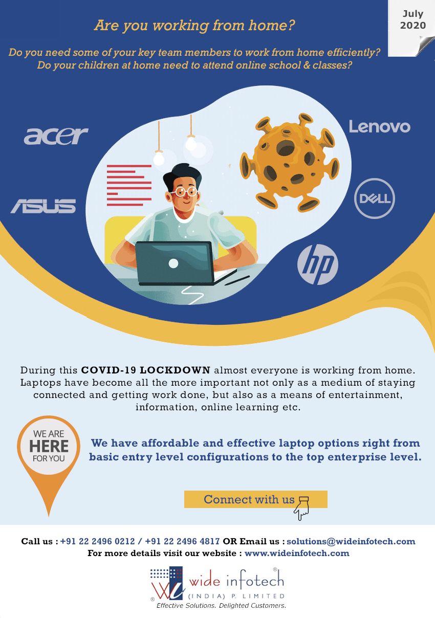 Working from home? Get perfect laptop options from Wide