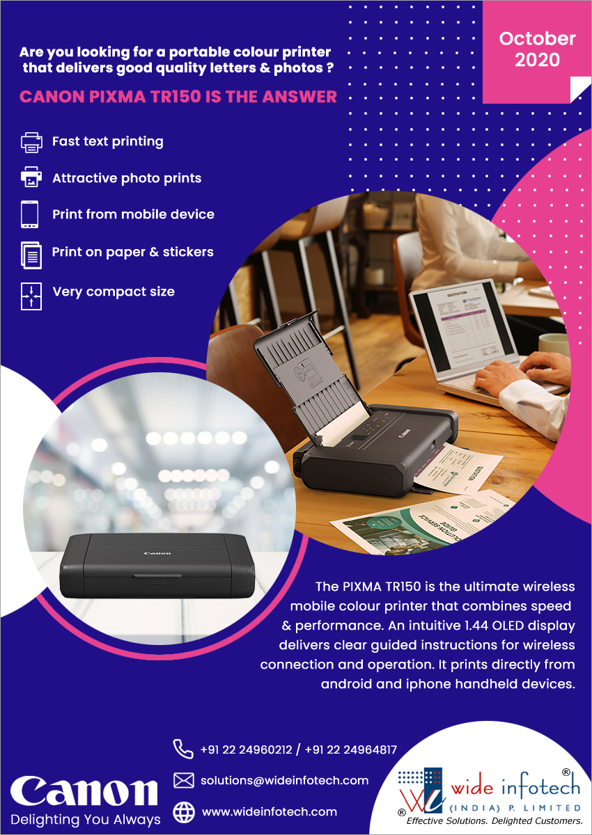 Compact portable colour printer