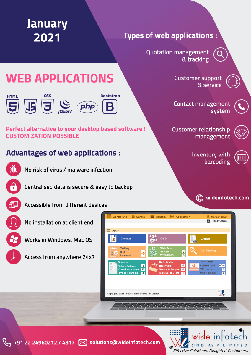 Get customized web applications for all your needs